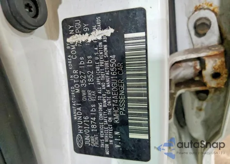 2016 Hyundai Accent Se из США, поврежденный, VIN KMHCT4AE0GU165504